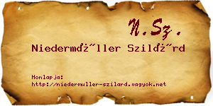 Niedermüller Szilárd névjegykártya